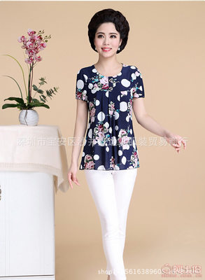 深圳宝安沙井好运来 中老年大码冰丝T恤批发热选地